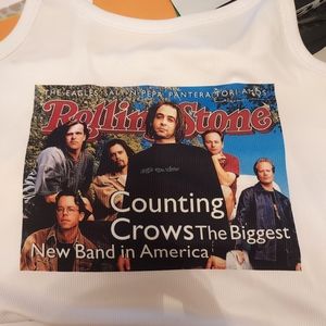 Counting crows tank top ribbed vintage magazine cover counting crows shirt 90s